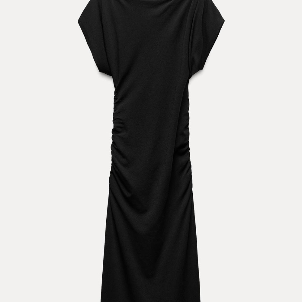 Zara One Shoulder Black Dress